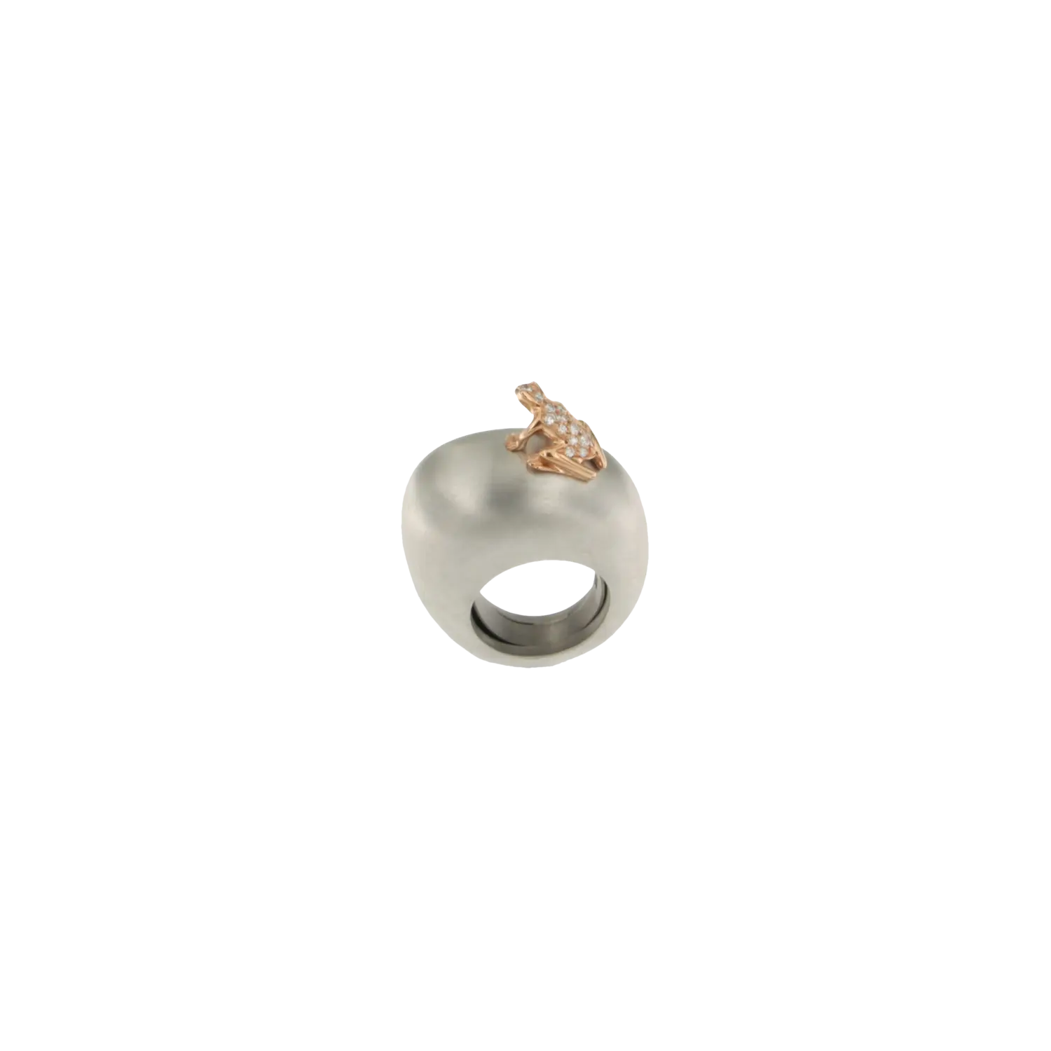 Кольцо Dada Arrigoni Happy frog из белого серебра с розовым золотом и бриллиантами
Кольцо Dada Arrigoni Happy frog из белого серебра с розовым золотом и бриллиантами