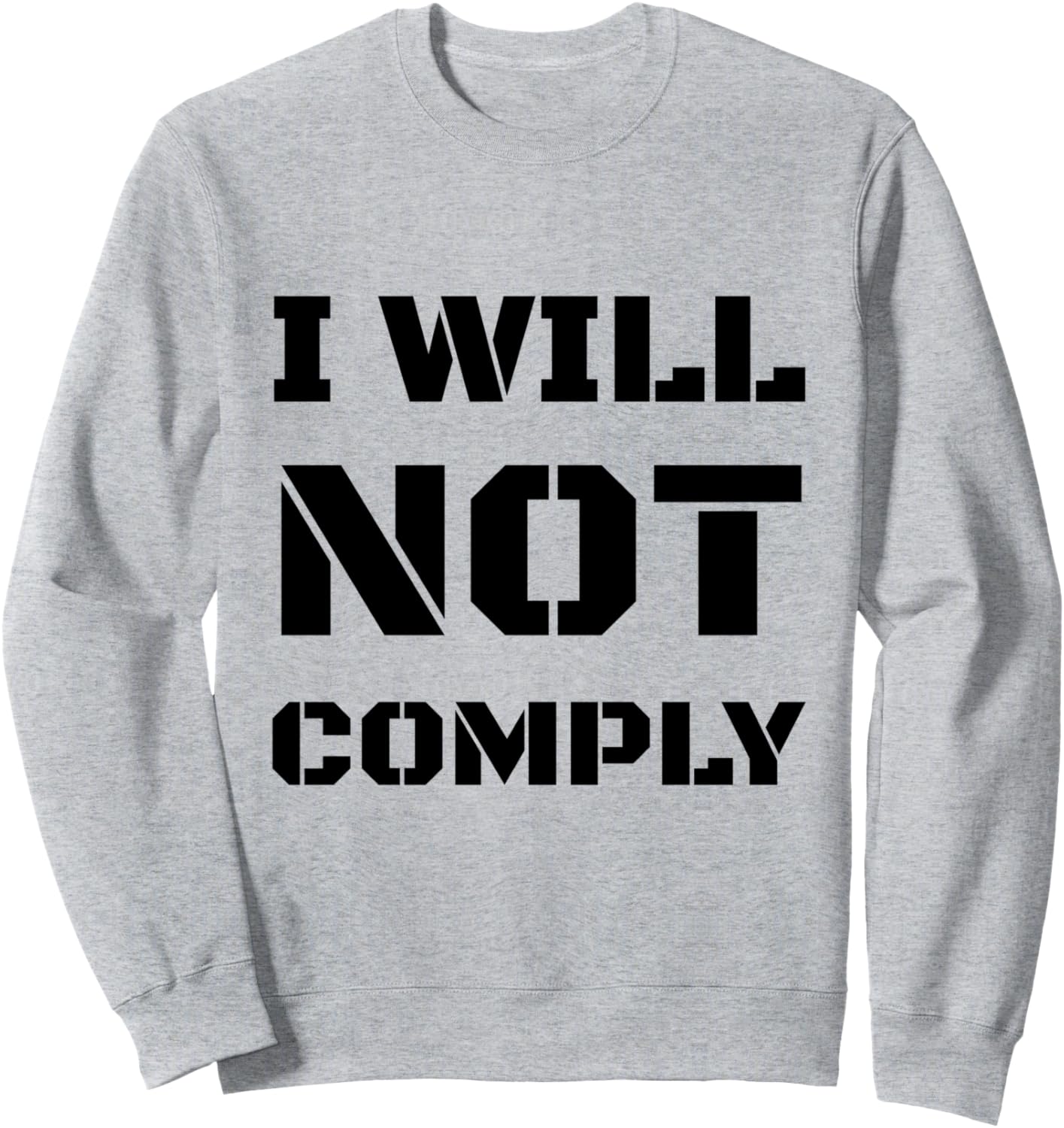 Толстовка с крупными буквами «Я не буду подчиняться» - слоган в поддержку владельцев оружия I Do Not Comply With The Product, серый
Толстовка с крупными буквами «Я не буду подчиняться» - слоган в поддержку владельцев оружия I Do Not Comply With The Product, серый