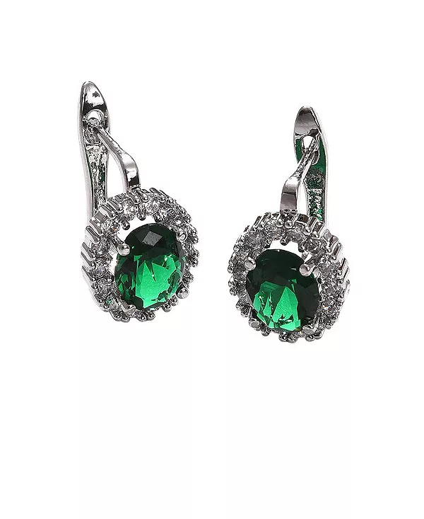 Женские серьги-кольца с кристаллами Sohi, green
Женские серьги-кольца с кристаллами Sohi, green