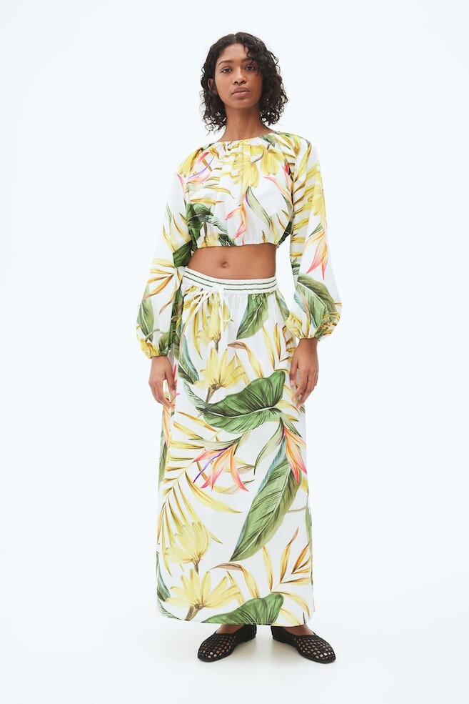 Поплиновая макси-юбка H&M, мультиколор
Поплиновая макси-юбка H&M, мультиколор