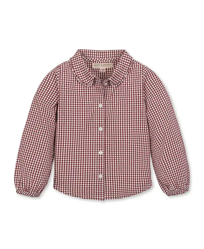 Топ из органического материала с застежкой на пуговицы и воротником Питер Пэн для маленьких и больших девочек Hope & Henry, красный
Топ из органического материала с застежкой на пуговицы и воротником Питер Пэн для маленьких и больших девочек Hope & Henry, красный