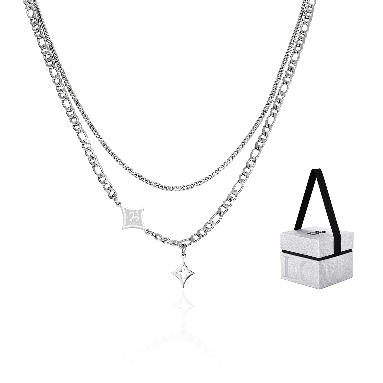 Титановая стальная многослойная цепь Unisex Zeroline, Aries (Gift Box)
Титановая стальная многослойная цепь Unisex Zeroline, Aries (Gift Box)