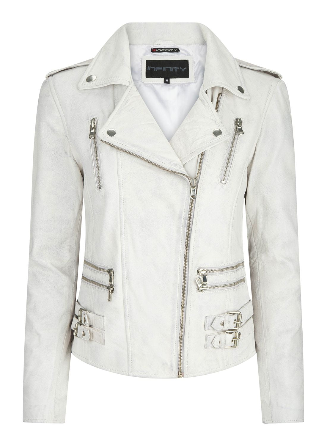 Кожаная гоночная байкерская куртка TruClothing, белый
Кожаная гоночная байкерская куртка TruClothing, белый