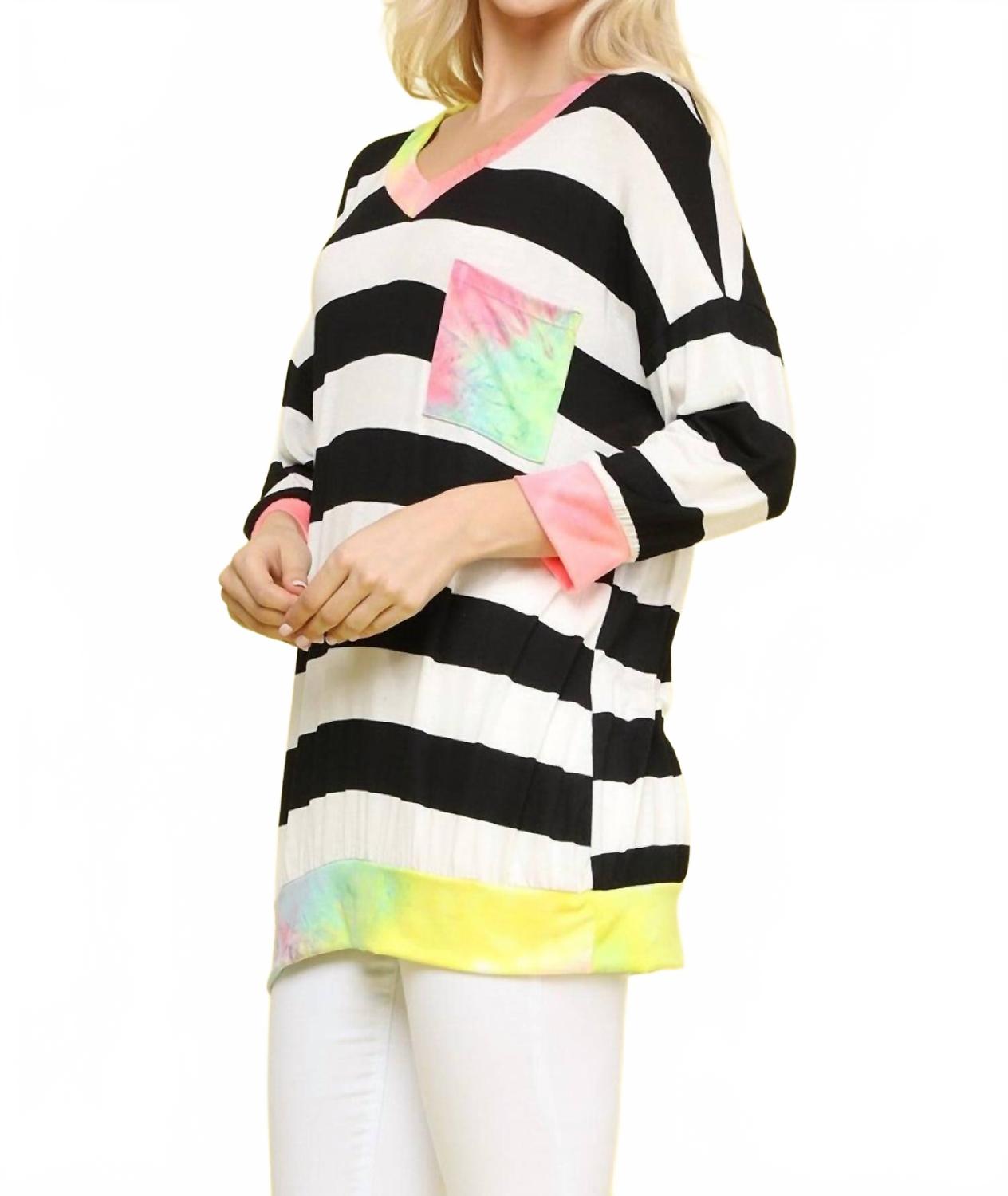 Полосатый топ с эффектом тай-дай в разноцветных оттенках Blumin, мультиколор
Полосатый топ с эффектом тай-дай в разноцветных оттенках Blumin, мультиколор