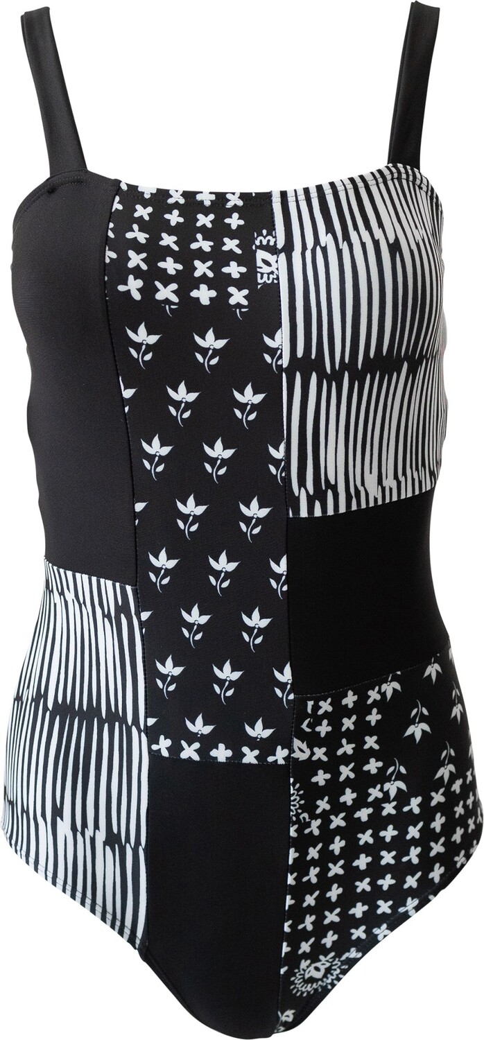 Цельный купальник в стиле пэчворк – женский Nani Swimwear, черный
Цельный купальник в стиле пэчворк – женский Nani Swimwear, черный