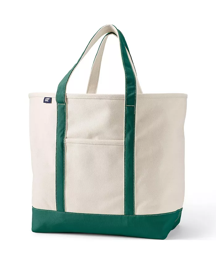 Очень большая натуральная холщовая сумка-шоппер с 5 карманами и открытым верхом Lands' End, белый
Очень большая натуральная холщовая сумка-шоппер с 5 карманами и открытым верхом Lands' End, белый