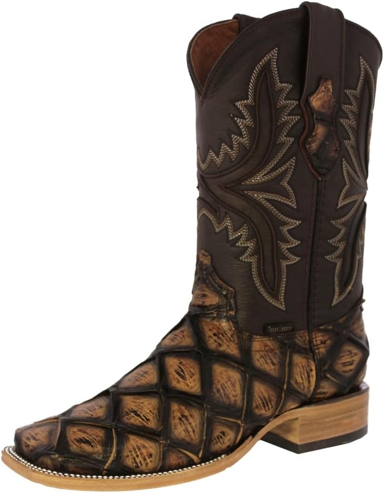 Мужские вестерн-сапоги Texas Legacy Honey Brown с принтом из кожи рыбы пиратуку и квадратным носком
Мужские вестерн-сапоги Texas Legacy Honey Brown с принтом из кожи рыбы пиратуку и квадратным носком