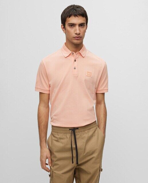 Рубашка-поло узкого кроя из хлопкового пике со значком-логотипом Hugo, красный
Рубашка-поло узкого кроя из хлопкового пике со значком-логотипом Hugo, красный