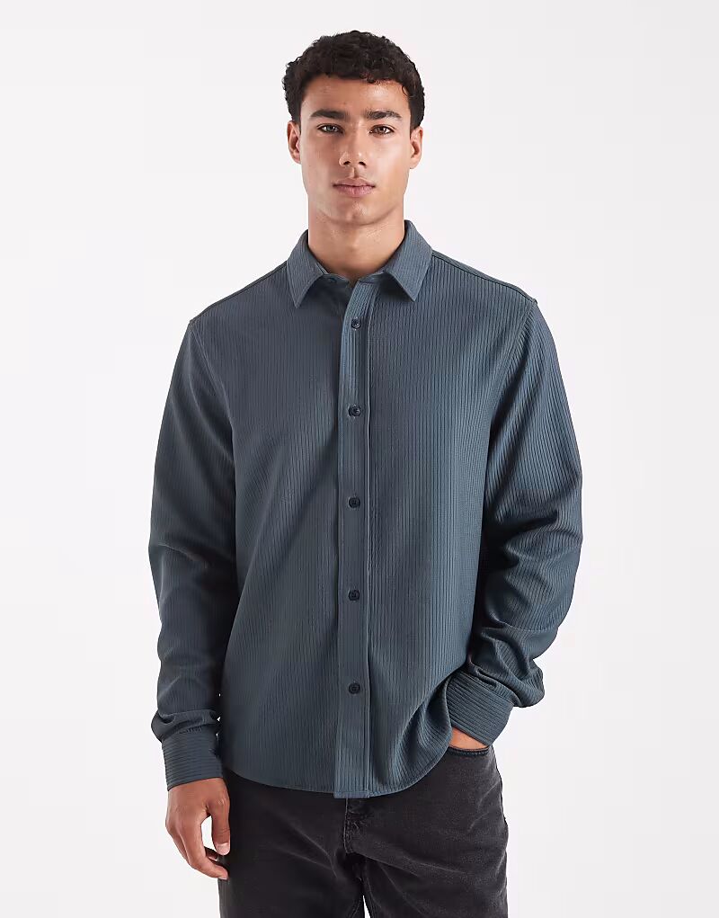 Рубашка классического кроя в рубчик стального синего цвета Asos Design
Рубашка классического кроя в рубчик стального синего цвета Asos Design