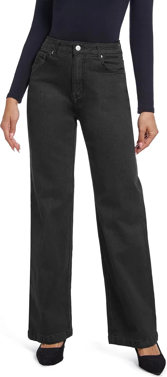 Женские джинсы Straight Leg Casual High Waisted Stretch черные ETTELO
Женские джинсы Straight Leg Casual High Waisted Stretch черные ETTELO