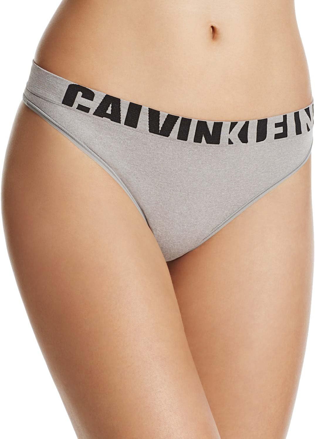 Женские бесшовные трусики-стринги с логотипом Calvin Klein, Grey Heather
Женские бесшовные трусики-стринги с логотипом Calvin Klein, Grey Heather