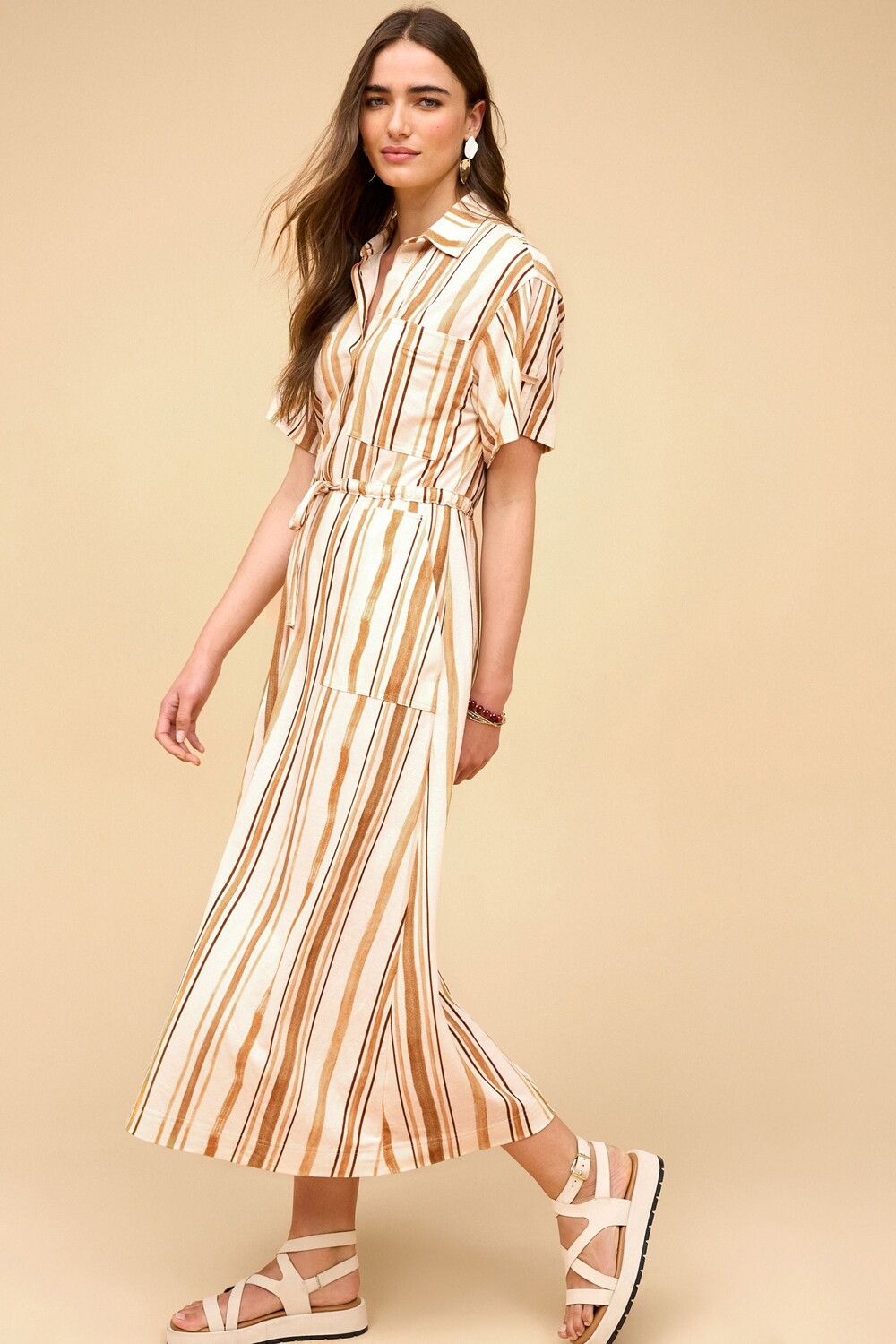 Летнее платье миди-рубашки с карманами Next, экрю
Летнее платье миди-рубашки с карманами Next, экрю