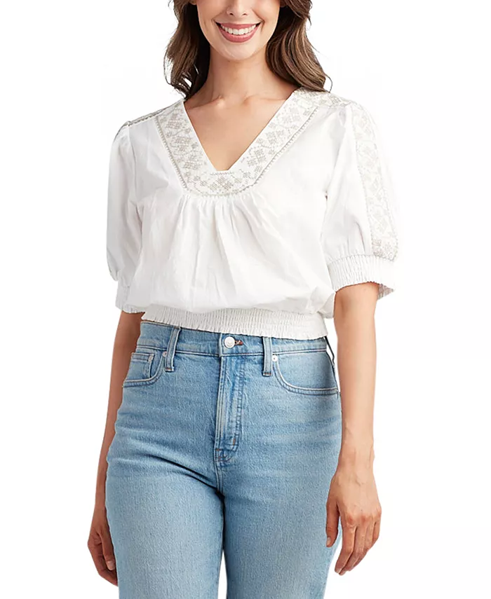 Женская хлопковая блузка с вышивкой Juniors BCX, белый
Женская хлопковая блузка с вышивкой Juniors BCX, белый