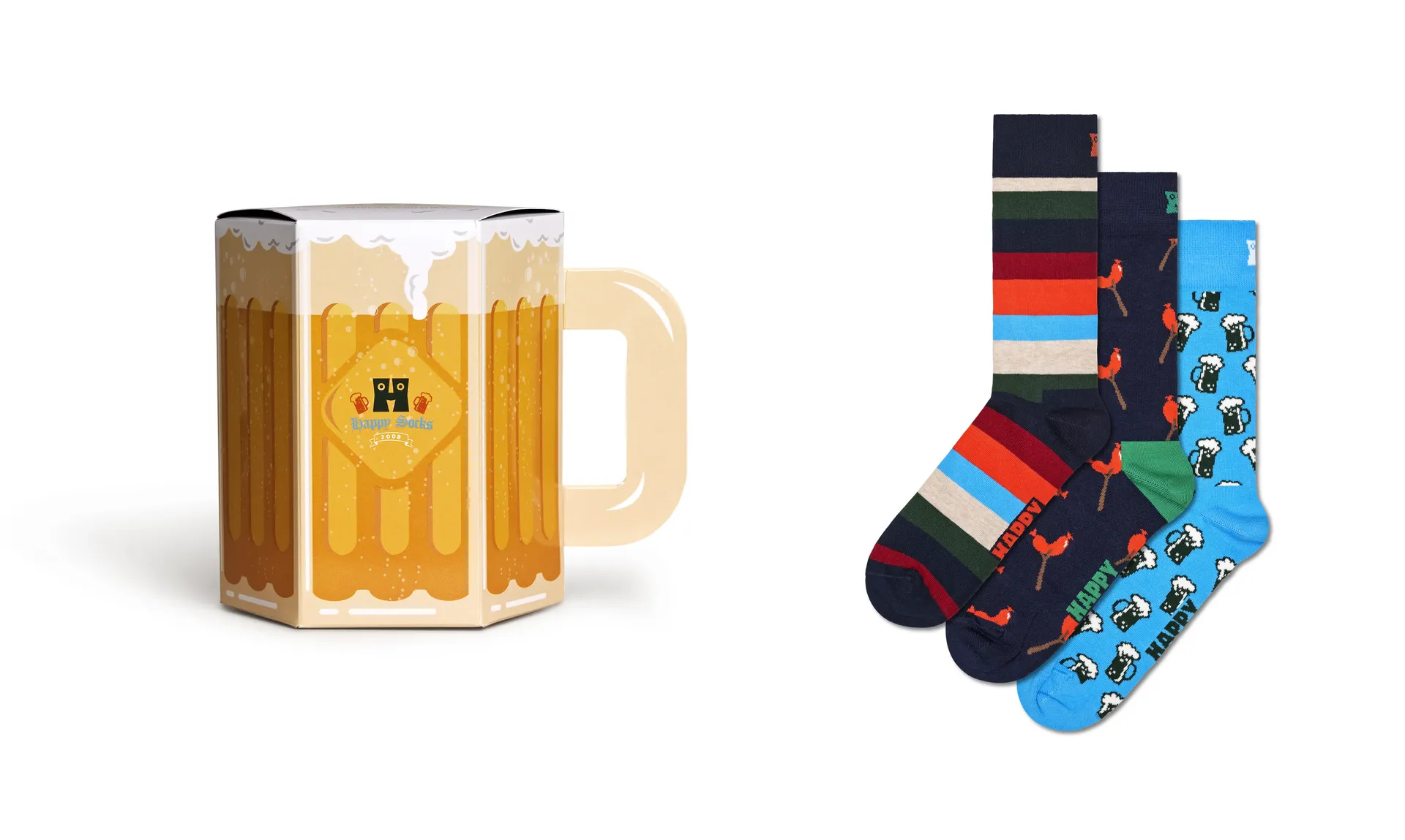 Длинные носки Happy Socks (коробка, 3 шт.) с забавными мотивами Октоберфеста, синий
Длинные носки Happy Socks (коробка, 3 шт.) с забавными мотивами Октоберфеста, синий