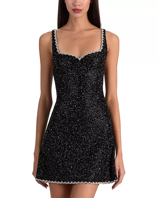 Платье Евы с вышивкой в форме сердца Alice And Olivia, черный
Платье Евы с вышивкой в форме сердца Alice And Olivia, черный