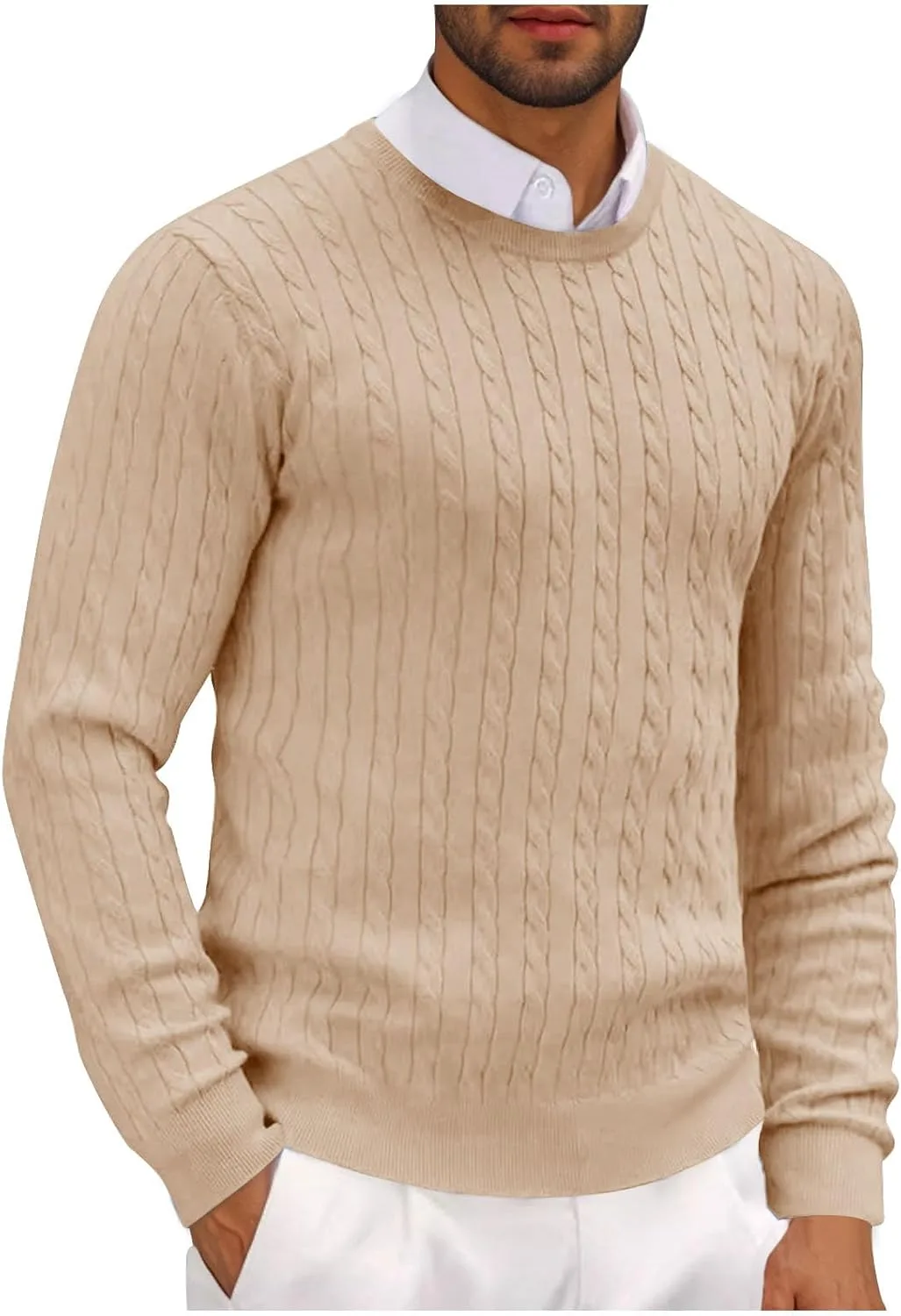 Мужской свитер с круглым вырезом Basic Slim Fit
Мужской свитер с круглым вырезом Basic Slim Fit