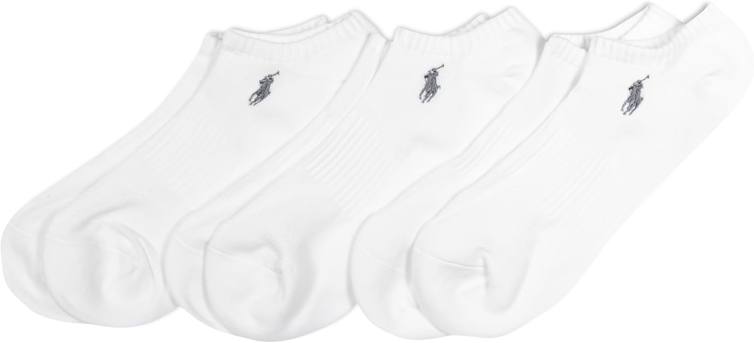 Мужские спортивные носки Polo Ralph Lauren Tech Athletic Low Cut с амортизирующей поддержкой свода стопы (3 пары), White
Мужские спортивные носки Polo Ralph Lauren Tech Athletic Low Cut с амортизирующей поддержкой свода стопы (3 пары), White