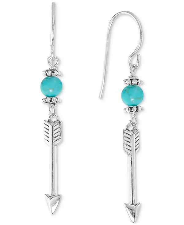 Серьги-Подвески с каменными бусинами и стрелами из стерлингового серебра Macy'S, turquoise
Серьги-Подвески с каменными бусинами и стрелами из стерлингового серебра Macy'S, turquoise