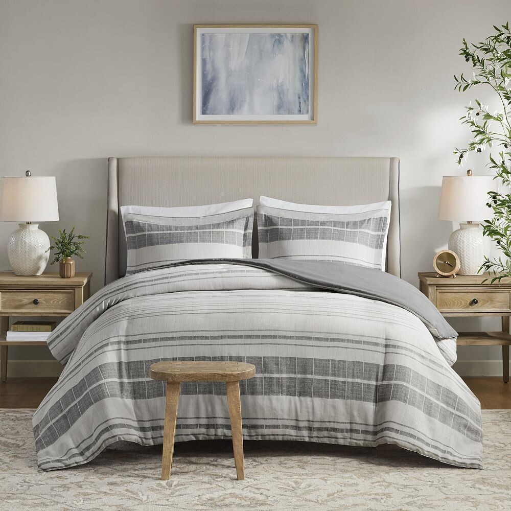 Комплект пододеяльников Madison Park Nico из 3 предметов в полоску, цвет Gray Multi
Комплект пододеяльников Madison Park Nico из 3 предметов в полоску, цвет Gray Multi
