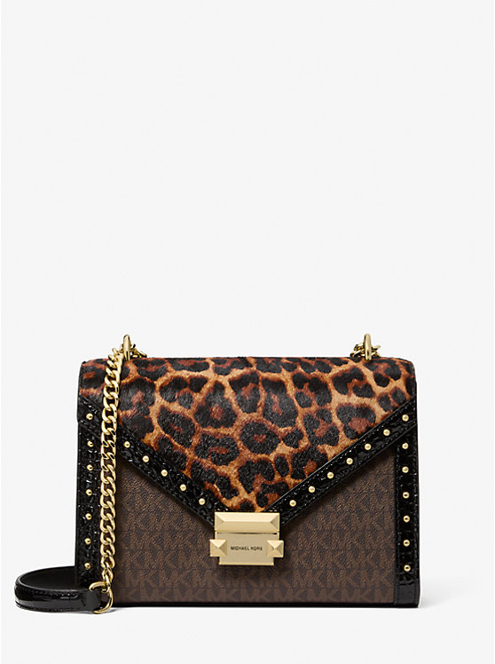 Сумка Whitney на плечо из телячьей шерсти с леопардовым принтом и фирменным логотипом Michael Kors, Butterscotch
Сумка Whitney на плечо из телячьей шерсти с леопардовым принтом и фирменным логотипом Michael Kors, Butterscotch