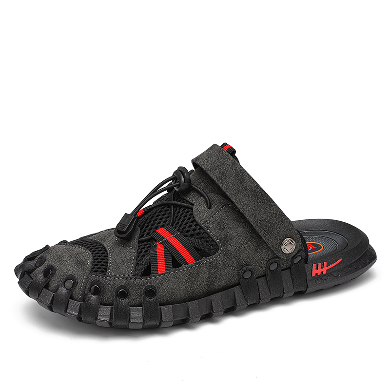 BOLE Мужские серые противоскользящие быстросохнущие тапочки с закрытым носком, цвет Gray
BOLE Мужские серые противоскользящие быстросохнущие тапочки с закрытым носком, цвет Gray