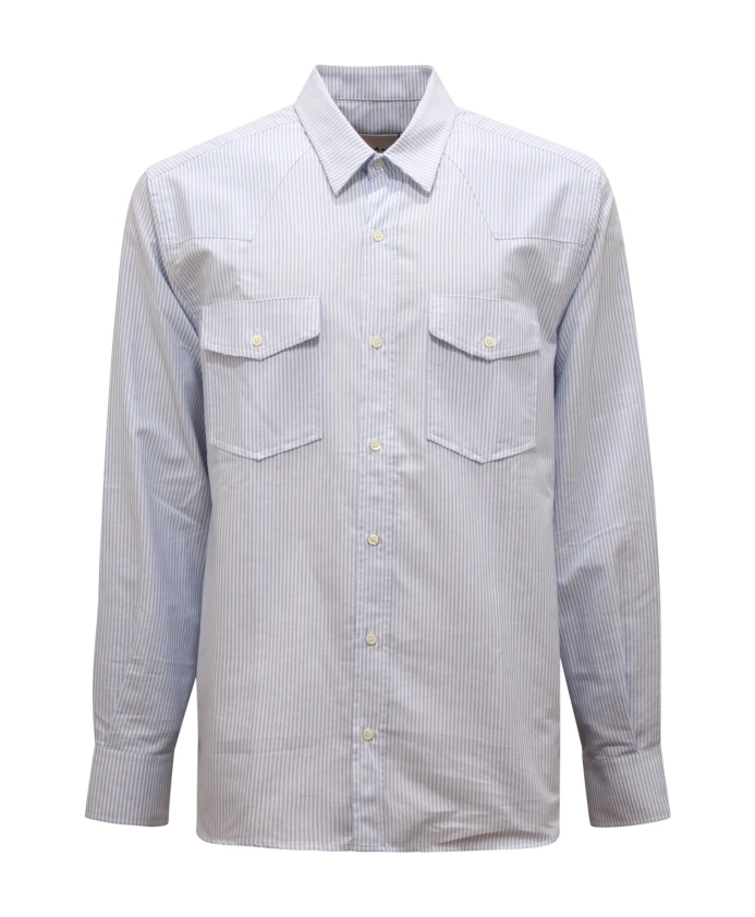 B6D0067 полосатая рубашка камика AmarãNto, синий
B6D0067 полосатая рубашка камика AmarãNto, синий