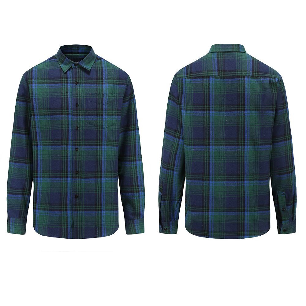 Мужская фланелевая рубашка классического кроя на пуговицах Braveman в клетку Buffalo, цвет Navy Green
Мужская фланелевая рубашка классического кроя на пуговицах Braveman в клетку Buffalo, цвет Navy Green