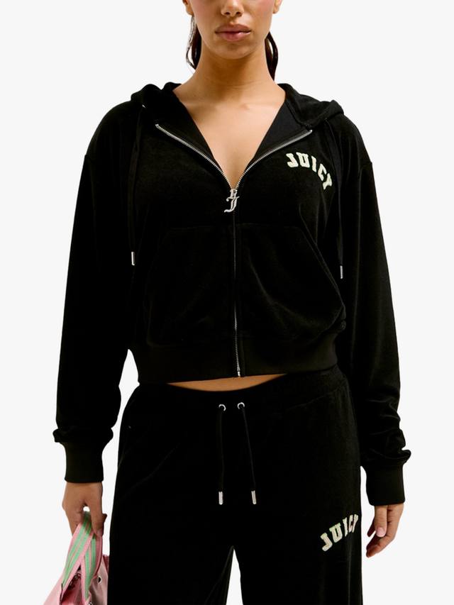 Толстовка для колледжа с махровым полотенцем nala Juicy Couture, черный 
Толстовка для колледжа с махровым полотенцем nala Juicy Couture, черный