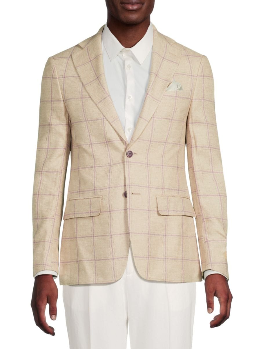 Приталенный блейзер из льняной ткани в клетку с окном Tallia, цвет Natural
Приталенный блейзер из льняной ткани в клетку с окном Tallia, цвет Natural