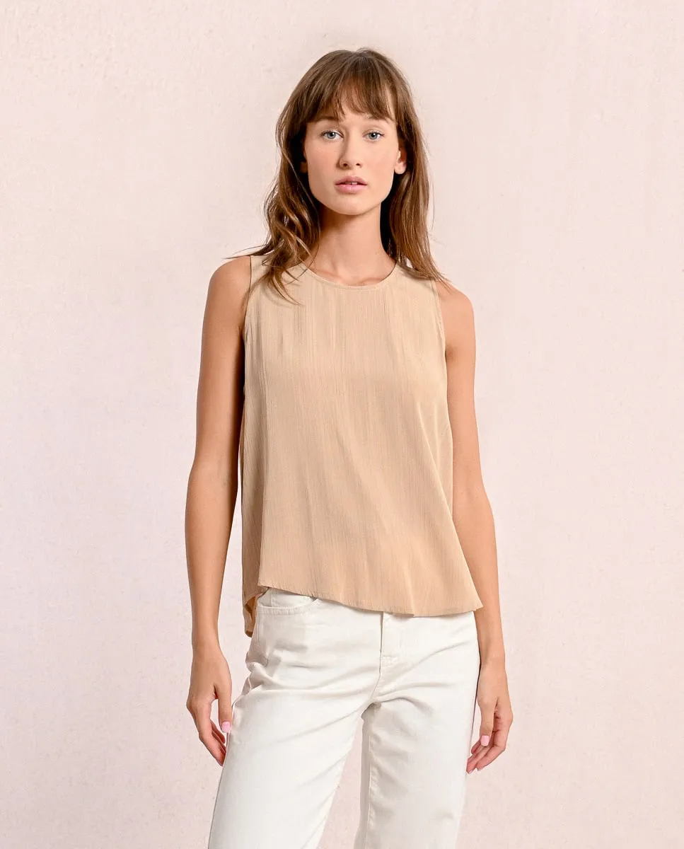 Женский топ без рукавов из воздушной ткани Molly Bracken, бежевый
Женский топ без рукавов из воздушной ткани Molly Bracken, бежевый