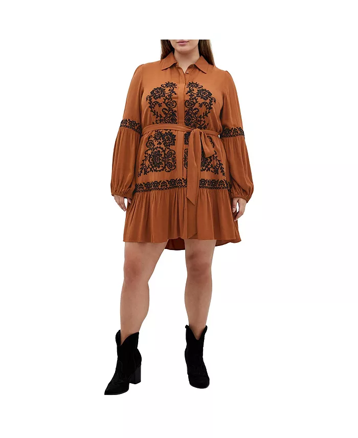 Платье Marlie большого размера City Chic, коричневый
Платье Marlie большого размера City Chic, коричневый