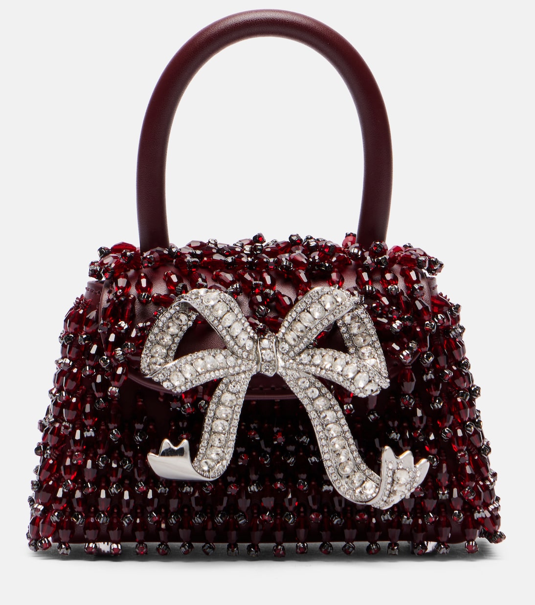 Сумка-тоут из бусинированной кожи Bow Micro Self-Portrait, бордовый
Сумка-тоут из бусинированной кожи Bow Micro Self-Portrait, бордовый