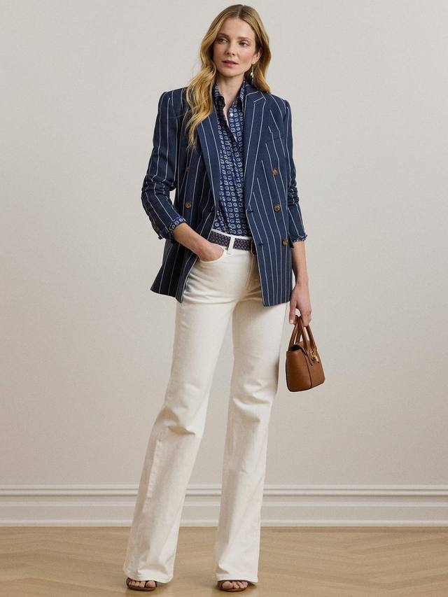 Двубортный полосатый блейзер Lauren Ryen Ralph Lauren, Navy/White
Двубортный полосатый блейзер Lauren Ryen Ralph Lauren, Navy/White