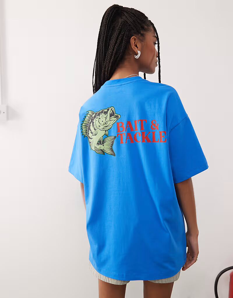 Футболка с графическим принтом рыбы COLLUSION синего цвета
Футболка с графическим принтом рыбы COLLUSION синего цвета