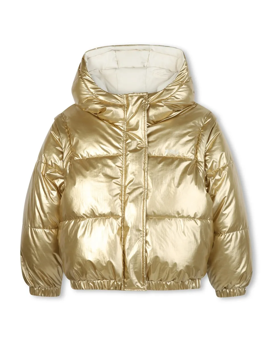 Детский двусторонний пуховик с капюшоном BOSS Kidswear, золотой
Детский двусторонний пуховик с капюшоном BOSS Kidswear, золотой