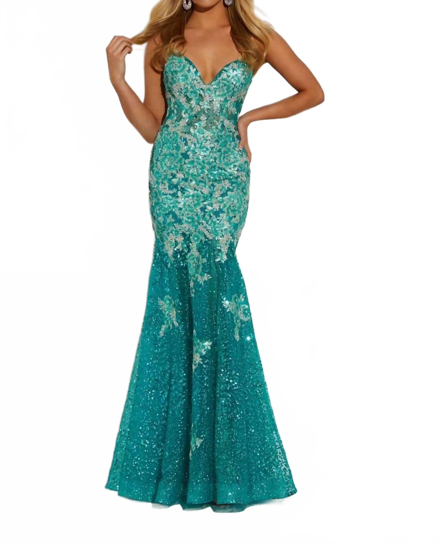 Изумрудное мерцающее платье русалки Jasz Couture, Jade
Изумрудное мерцающее платье русалки Jasz Couture, Jade