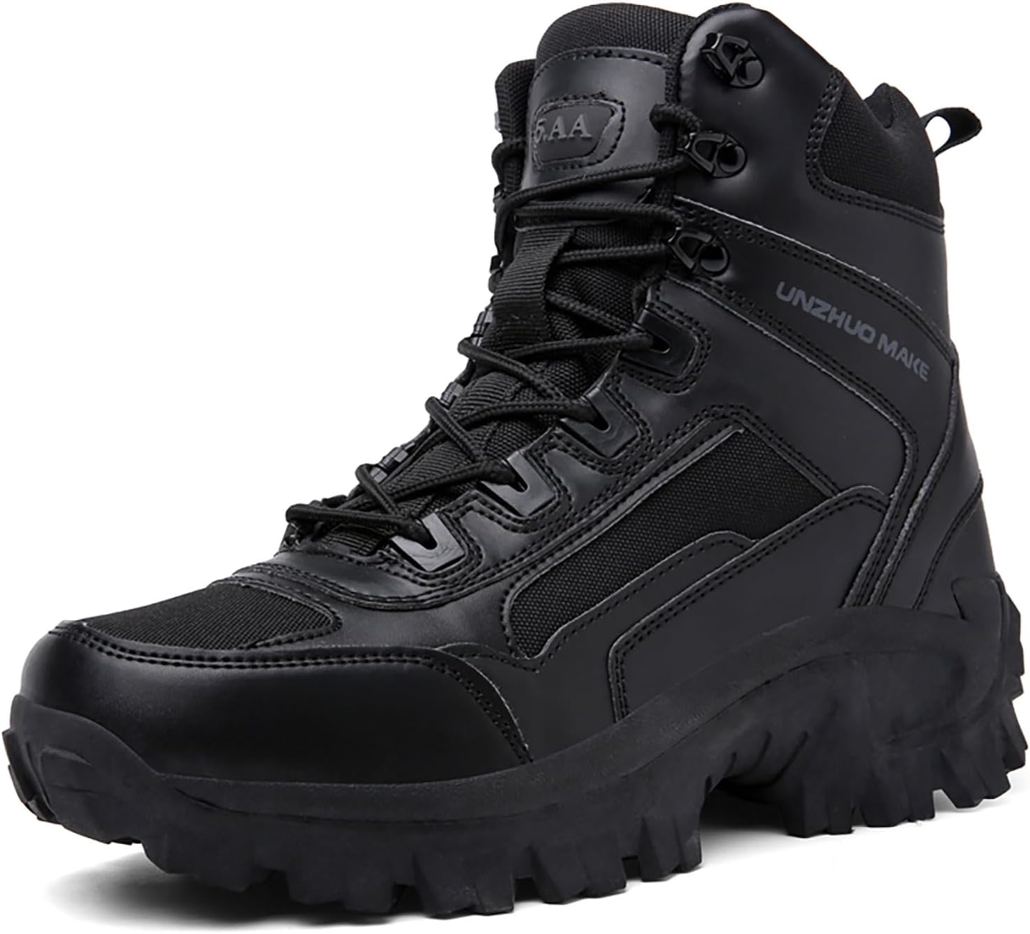 Мужские боевые ботинки XHOGNLS с канвасовой подошвой, боковой молнией, легкие, удобные, на шнуровке, с противоскользящей платформой, армейские тактические ботинки, противопрокольные, для пустыни и походов, черный
Мужские боевые ботинки XHOGNLS с канвасовой подошвой, боковой молнией, легкие, удобные, на шнуровке, с противоскользящей платформой, армейские тактические ботинки, противопрокольные, для пустыни и походов, черный