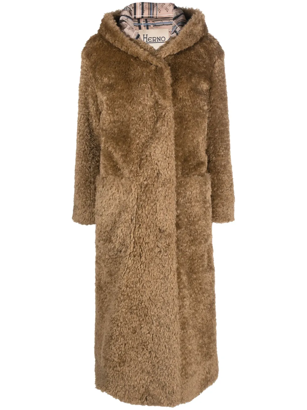 Шуба из искусственного меха с капюшоном Herno, коричневый
Шуба из искусственного меха с капюшоном Herno, коричневый