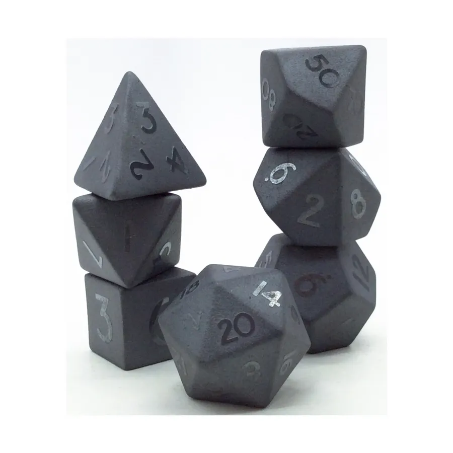 Полисет – рельефный гематит (7), Semi Precious Stone Dice (Level Up Dice)
Полисет – рельефный гематит (7), Semi Precious Stone Dice (Level Up Dice)