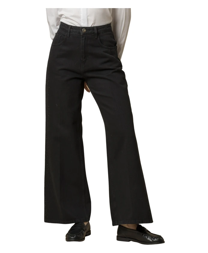 Расклешенные джинсовые брюки в шикарном стиле Kocca, черный
Расклешенные джинсовые брюки в шикарном стиле Kocca, черный