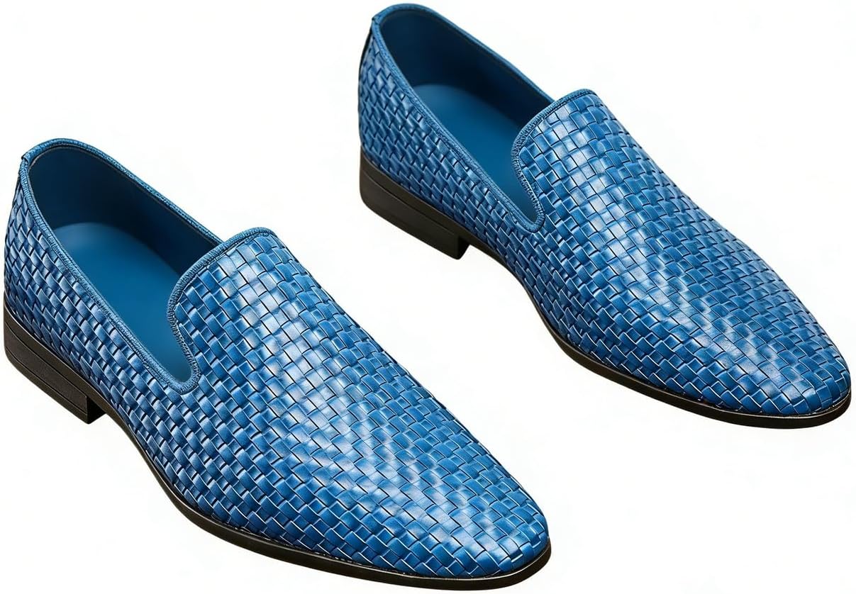 Мужские плетеные кожаные лоферы Santimon, дышащие слипоны для летней носки, синий
Мужские плетеные кожаные лоферы Santimon, дышащие слипоны для летней носки, синий