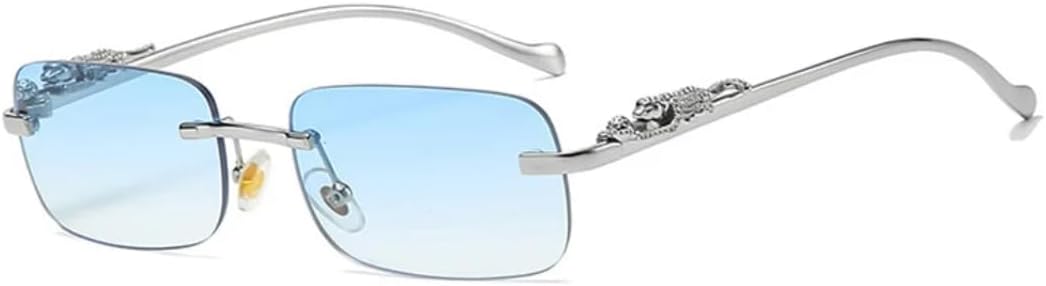 Модные солнцезащитные очки без оправы для женщин в стиле ретро с леопардовым принтом и прозрачными линзами, мужские солнцезащитные очки с защитой от УФ-излучения UV400 SZVVBKK, Silver Blue Gradient
Модные солнцезащитные очки без оправы для женщин в стиле ретро с леопардовым принтом и прозрачными линзами, мужские солнцезащитные очки с защитой от УФ-излучения UV400 SZVVBKK, Silver Blue Gradient