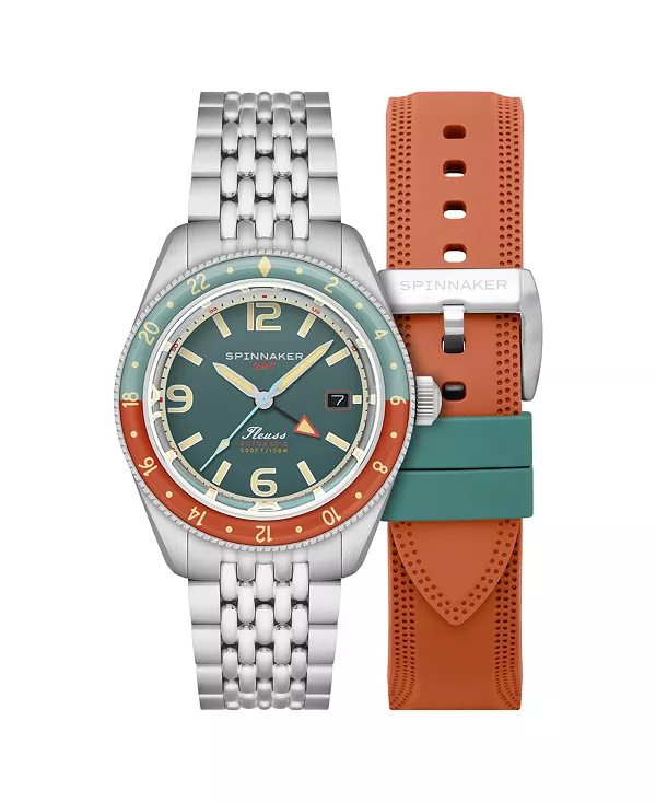 Мужские часы Fleuss GMT с автоматическим механизмом, браслет из нержавеющей стали, 43 мм Spinnaker, green
Мужские часы Fleuss GMT с автоматическим механизмом, браслет из нержавеющей стали, 43 мм Spinnaker, green