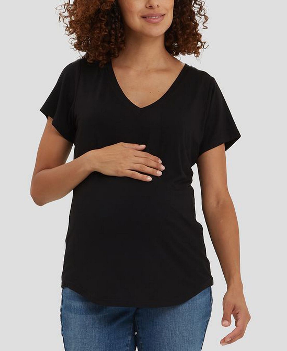 Женская футболка для кормящих мам с v-образным вырезом Nom Maternity, черный
Женская футболка для кормящих мам с v-образным вырезом Nom Maternity, черный