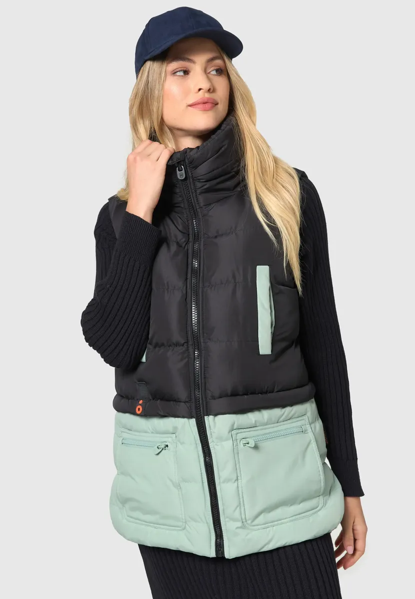 Стеганый жилет Marikoo "Кирараа" с красивым стеганым узором, цвет Schwarz-Mint, Зеленый, Стеганый жилет Marikoo "Кирараа" с красивым стеганым узором, цвет Schwarz-Mint
Стеганый жилет Marikoo "Кирараа" с красивым стеганым узором, цвет Schwarz-Mint, Зеленый, Стеганый жилет Marikoo "Кирараа" с красивым стеганым узором, цвет Schwarz-Mint