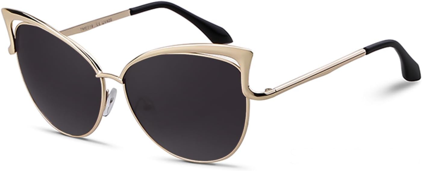 Крупные дизайнерские солнцезащитные очки-«кошачий глаз» круглой формы для женщин и мужчин, модные ретро-очки с металлическим корпусом, защита от ультрафиолета UV400 DQbhzh, Gold/Gray
Крупные дизайнерские солнцезащитные очки-«кошачий глаз» круглой формы для женщин и мужчин, модные ретро-очки с металлическим корпусом, защита от ультрафиолета UV400 DQbhzh, Gold/Gray