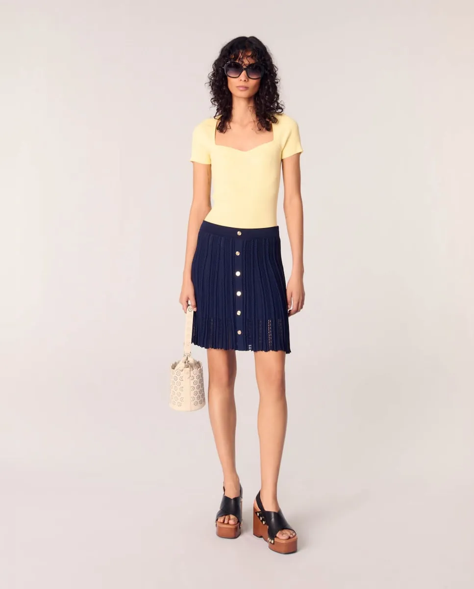 Короткая юбка с косами Maje, тёмно-синий
Короткая юбка с косами Maje, тёмно-синий