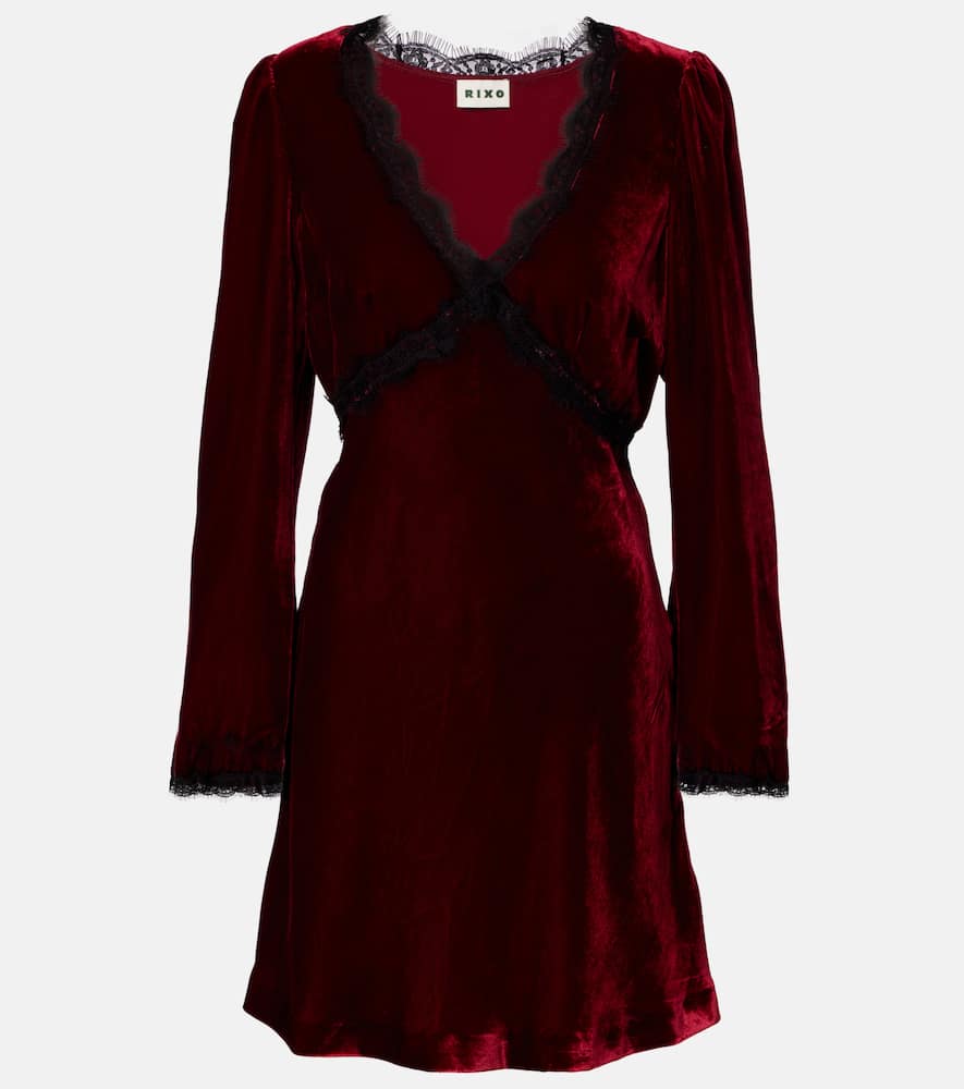 Мини-платье из бархата с кружевной отделкой Macie Rixo, Maroon
Мини-платье из бархата с кружевной отделкой Macie Rixo, Maroon