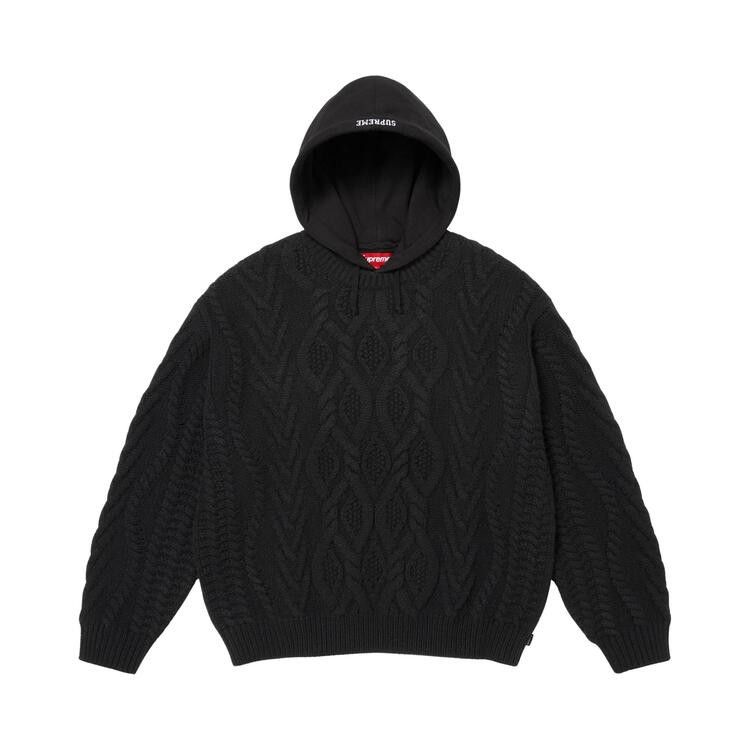 Свитер Supreme Cable Hooded Sweater 'Black'
Свитер Supreme Cable Hooded Sweater 'Black'
