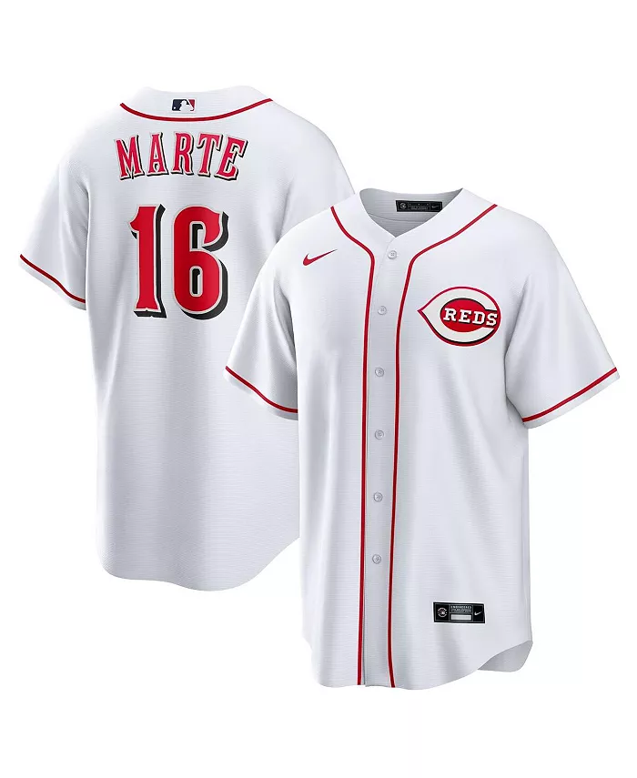 Мужская белая реплика домашней футболки Noelvi Marte Cincinnati Reds Nike
Мужская белая реплика домашней футболки Noelvi Marte Cincinnati Reds Nike
